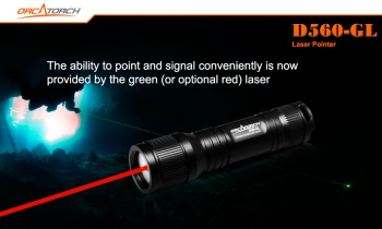 Подводный фонарь OrcaTorch D560-RL Kit Лазер Аккумуляторный лазерный фонарик для дайвинга и подводной охоты с зарядным устройством