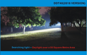 Imalent DDT40 Мощный фонарь прожектор руководителя группы, с шестью
светодиодами разной фокусировки, зарядным устройством и дисплеем