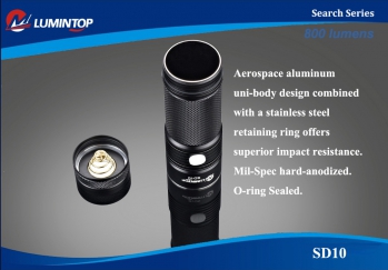Lumintop SD10 (XM-L2 U2) Мощный поисковый фонарь с универсальным питанием