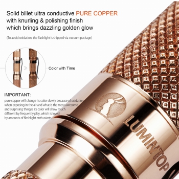Lumintop Tool Copper подарочный фонарь брелок наключник на ААА из меди