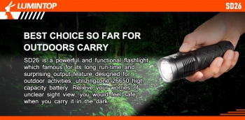 Lumintop SD26 (XP-L HD) Мощный туристический фонарь со встроенным зарядным
устройством